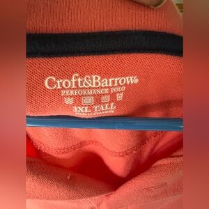 Croft&Barrow 3XLT Polo. Salmon.